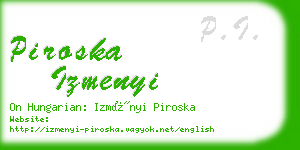 piroska izmenyi business card